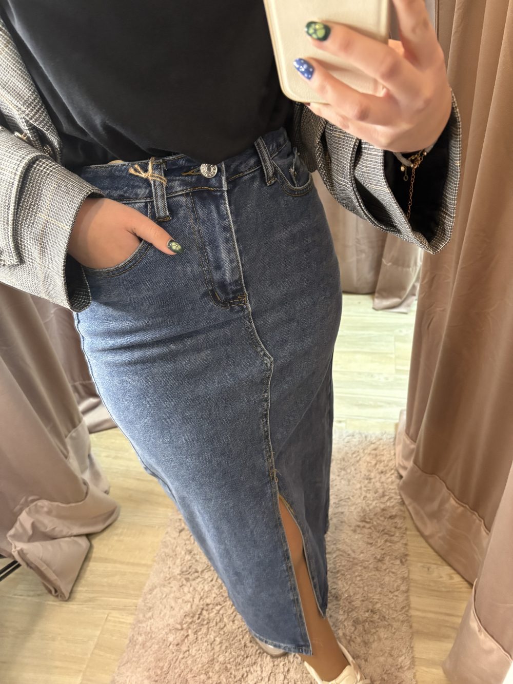 Falda denim