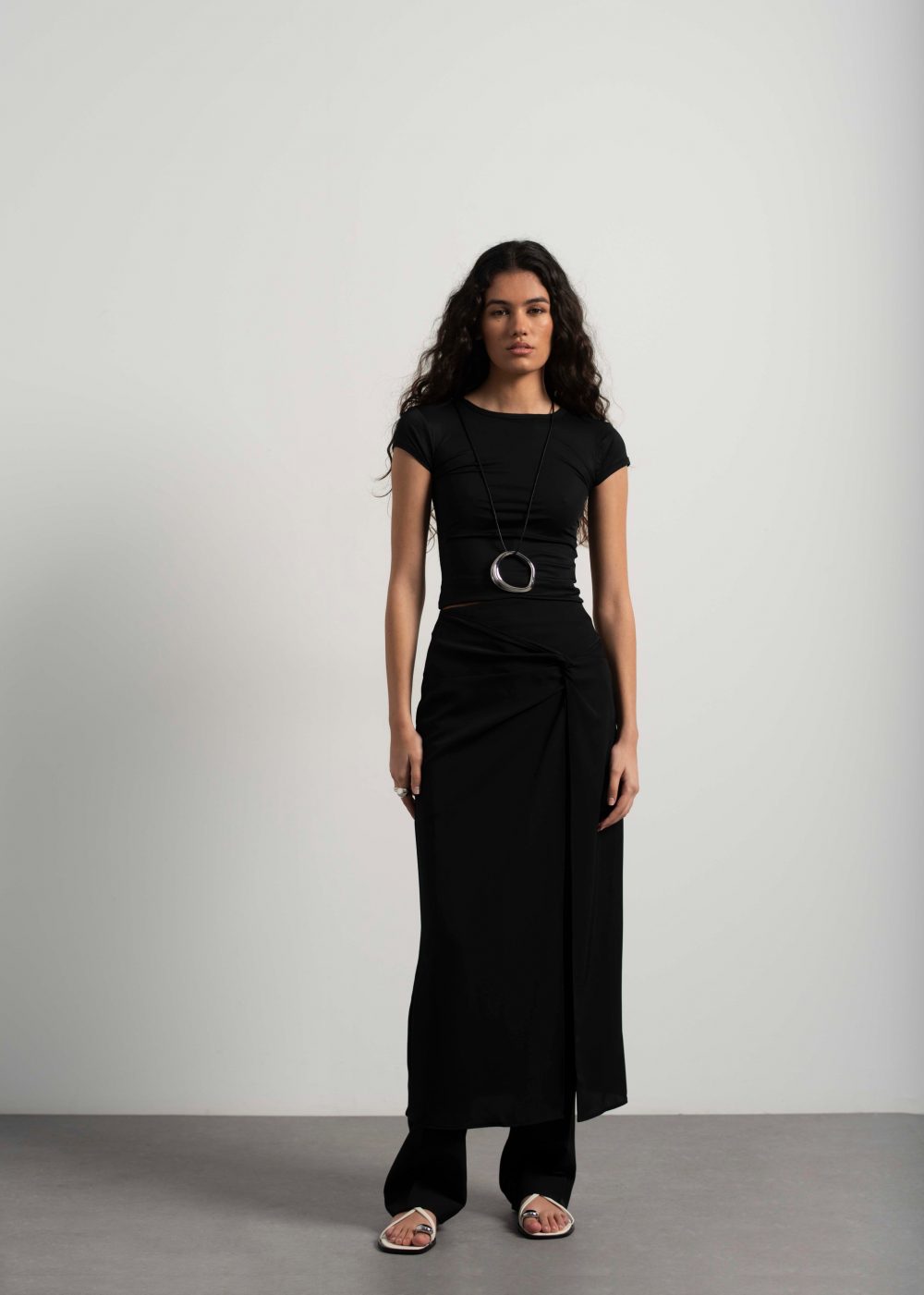 Falda midi pareo