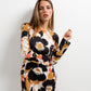 Vestido midi estampado floral