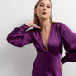 Vestido midi satinado
