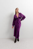 Vestido midi satinado
