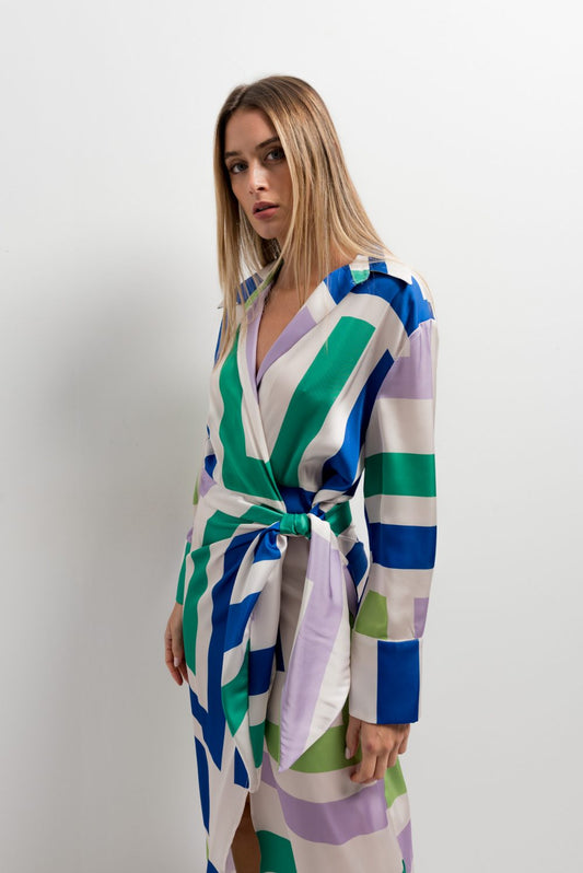 Vestido midi estampado