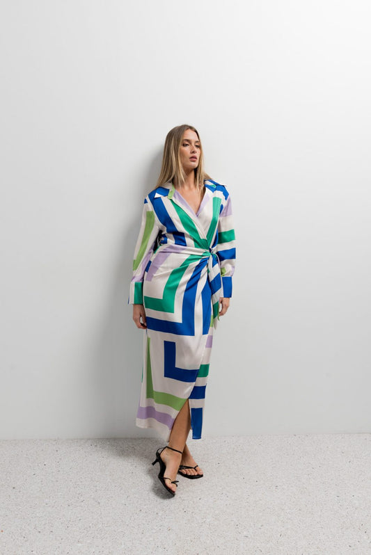 Vestido midi estampado
