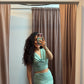 Conjunto verde agua