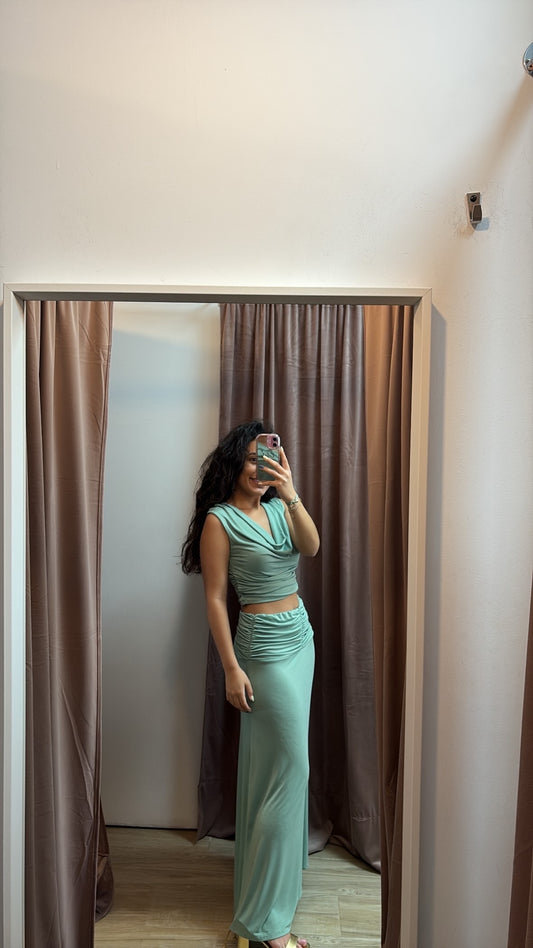 Conjunto verde agua