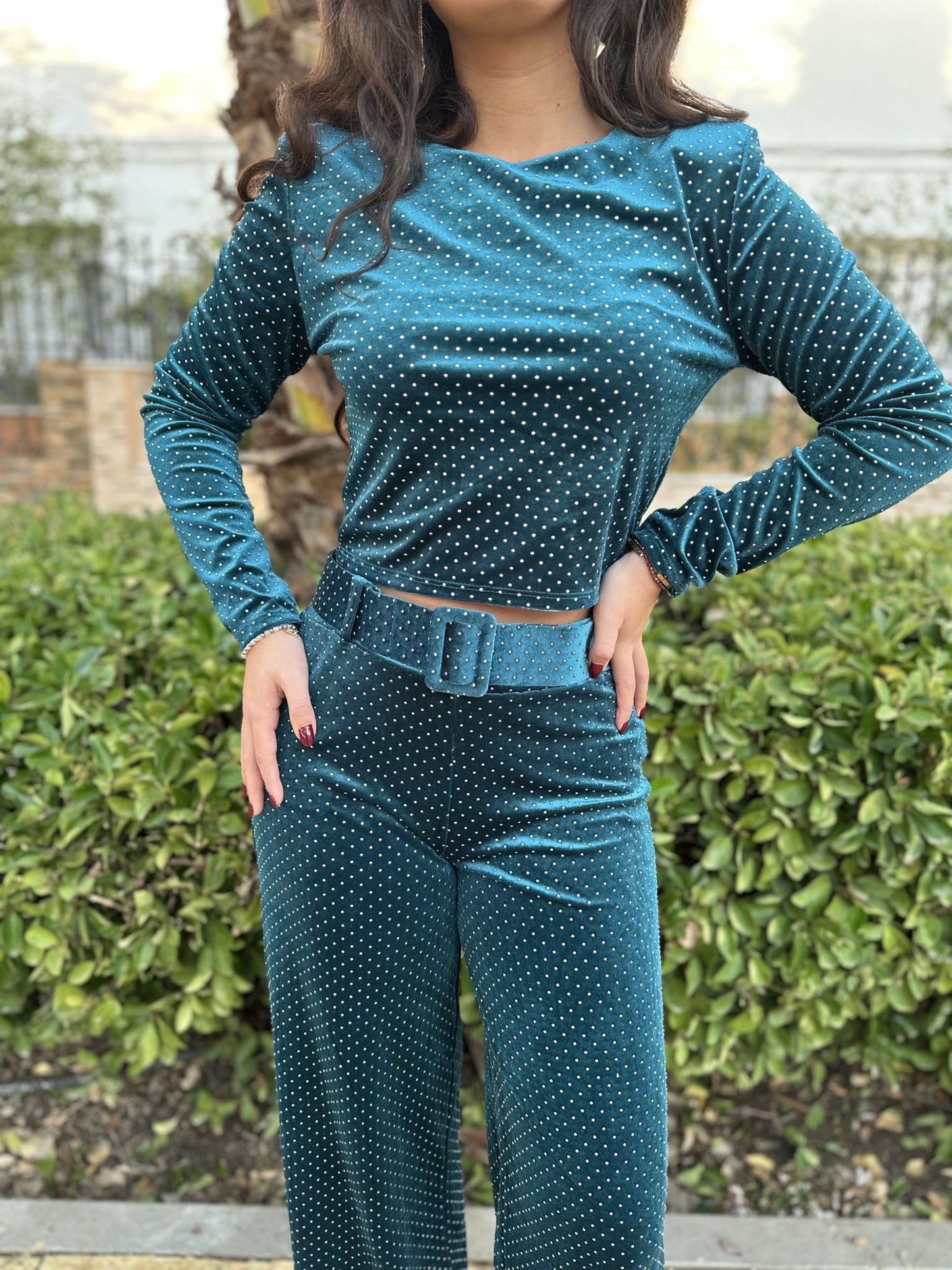 Conjunto destello azul